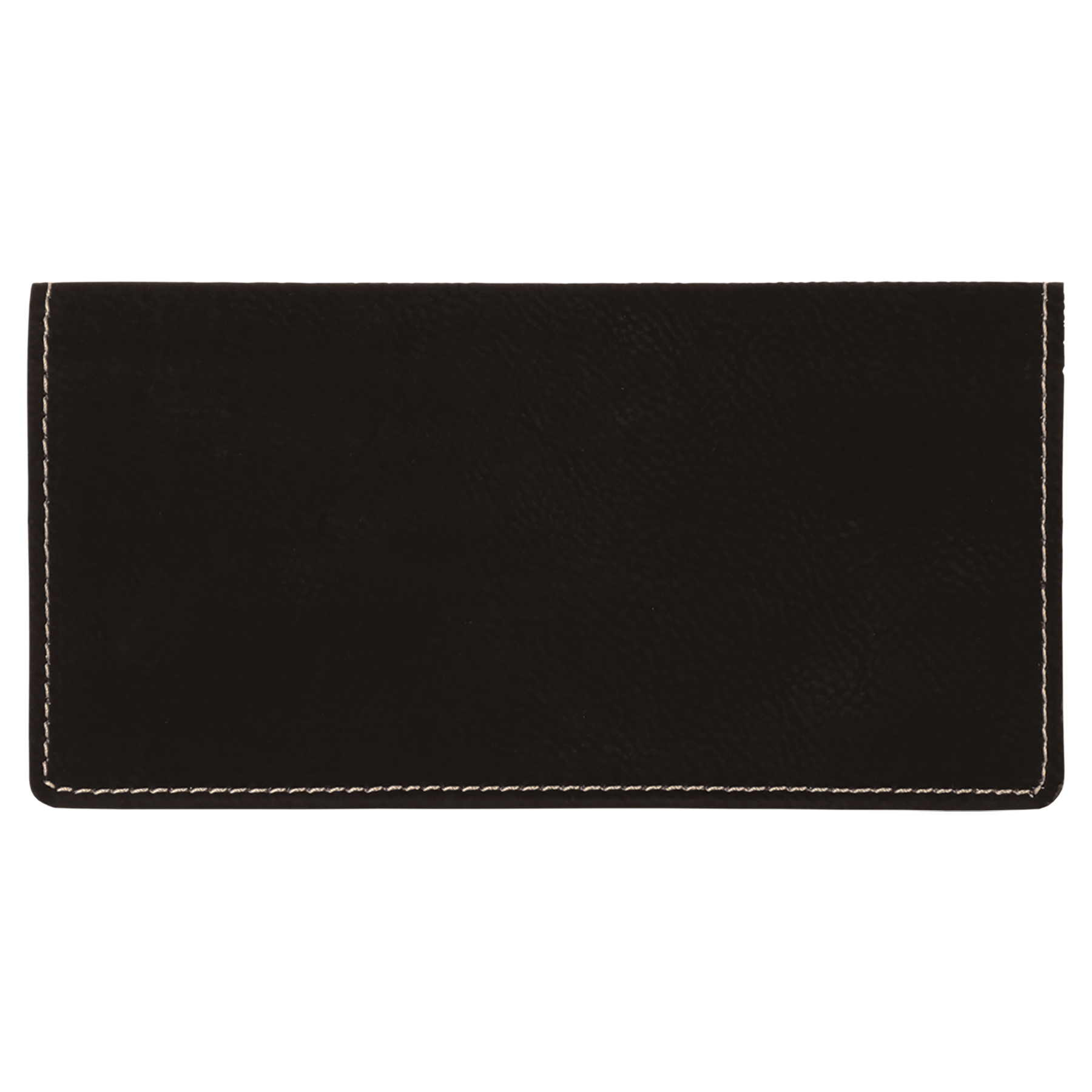 Black/Silver Leatherette Checkbook Cover blank-preview