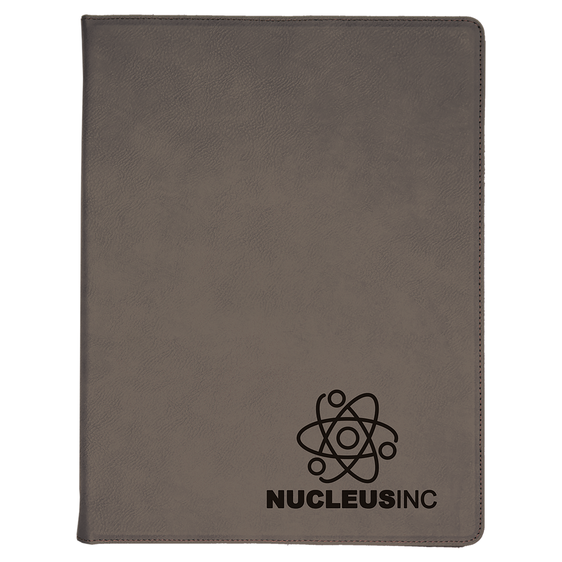 Gray Leatherette Portfolio with Notepad