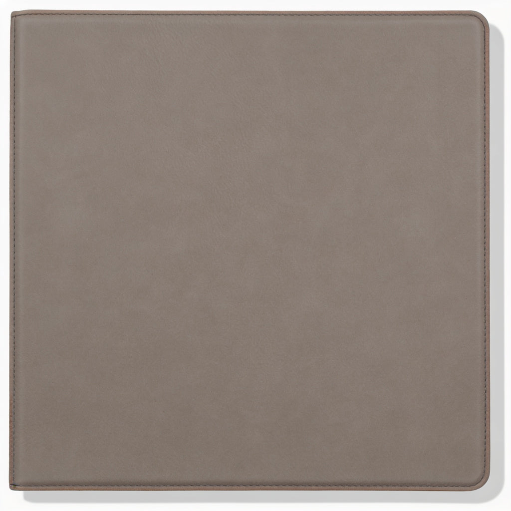 Gray Leatherette Portfolio with Notepad blank-preview-flat