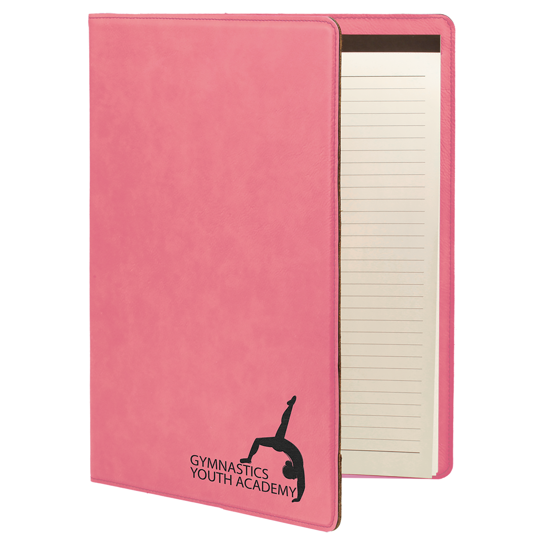 Pink Leatherette Portfolio with Notepad