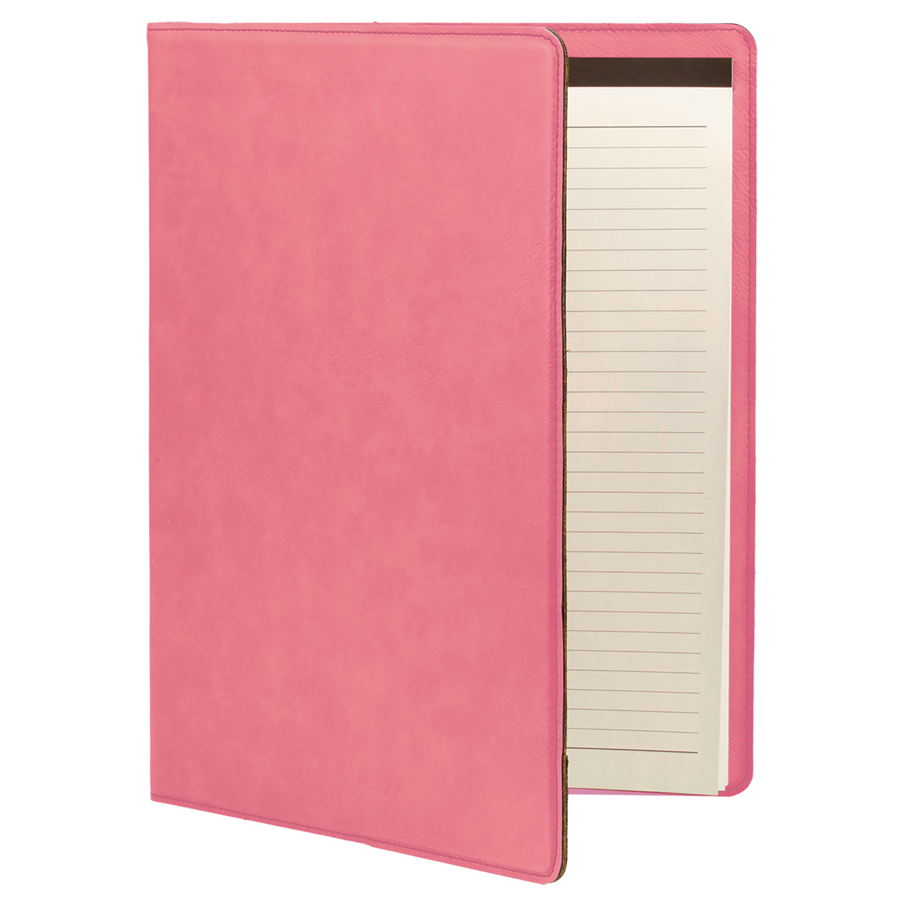 Pink Leatherette Portfolio with Notepad blank-preview
