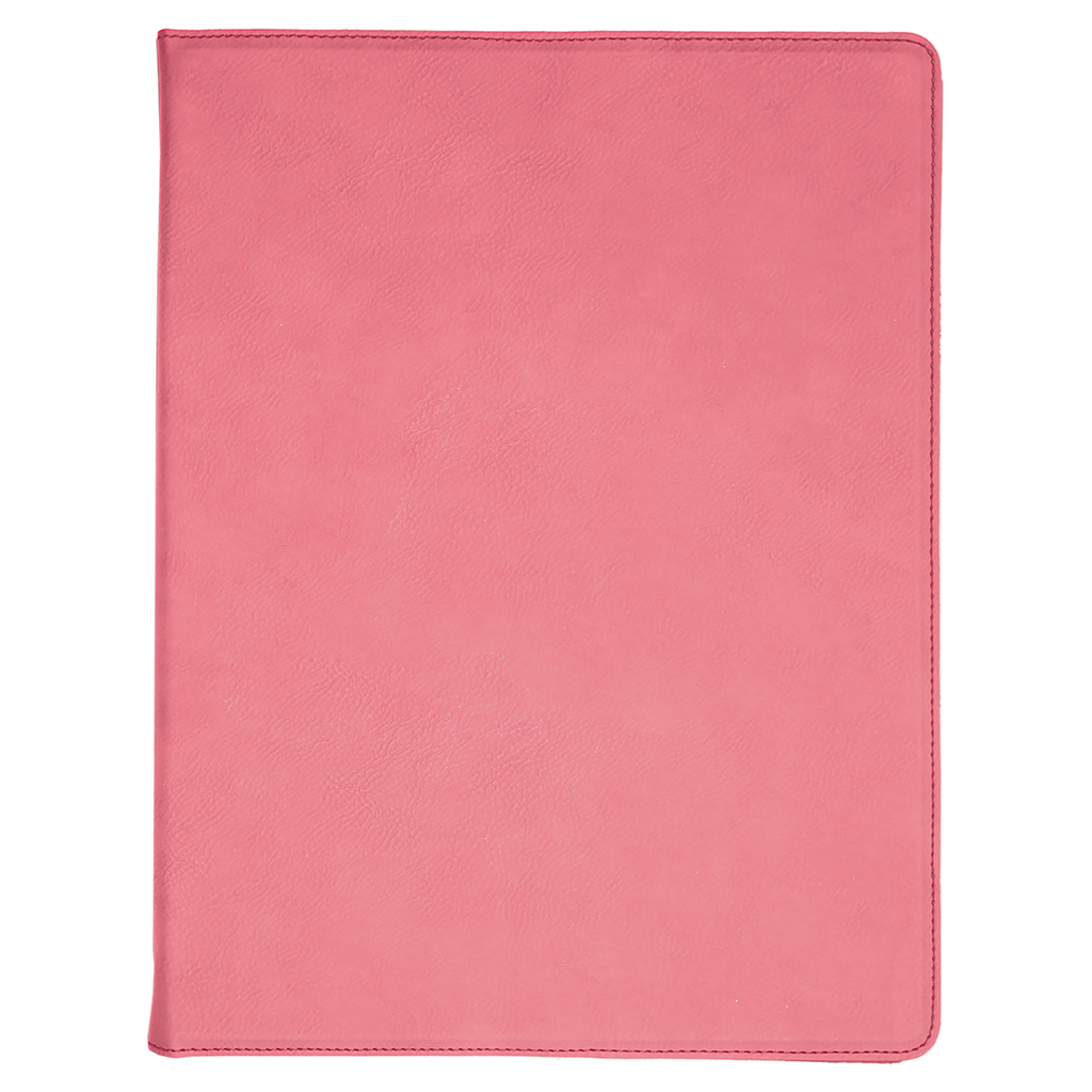 Pink Leatherette Portfolio with Notepad