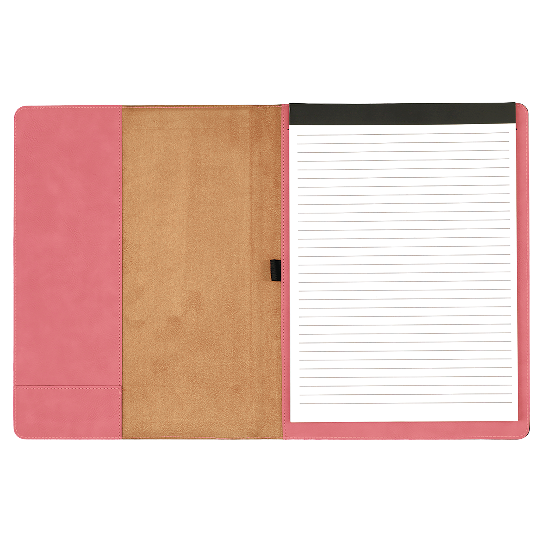 Pink Leatherette Portfolio with Notepad