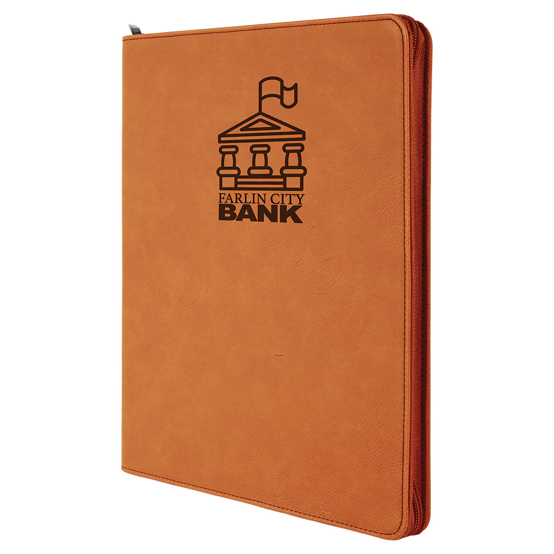 Rawhide Leatherette Portfolio with Zipper