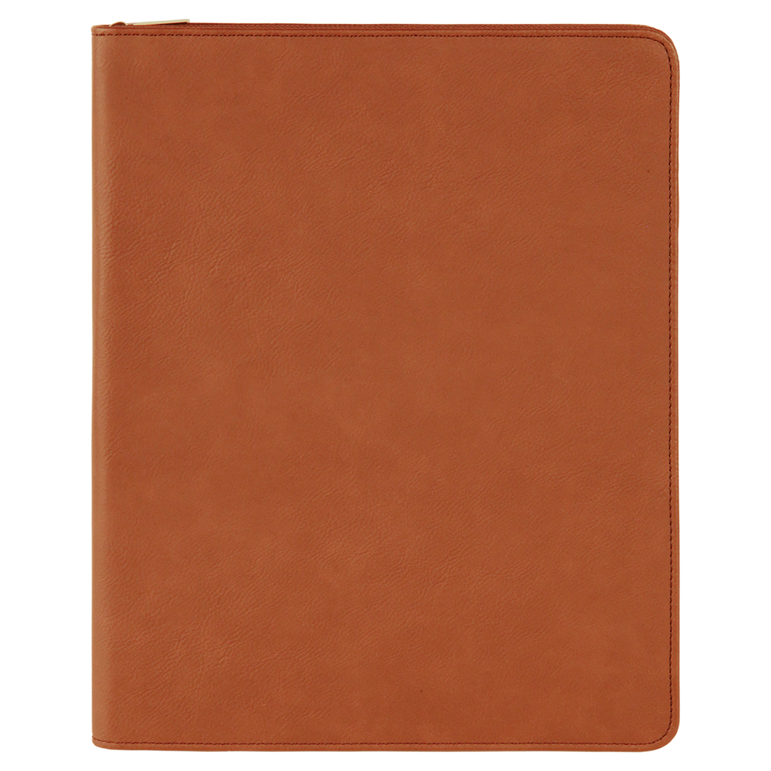 Leatherette Zipper Portfolio with Notepad – Rawhide preview