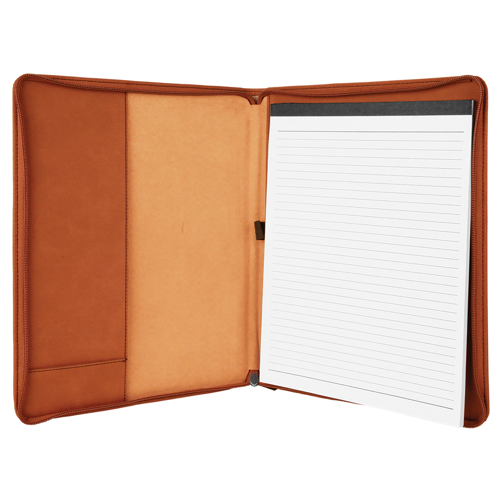 Rawhide Leatherette Portfolio with Zipper