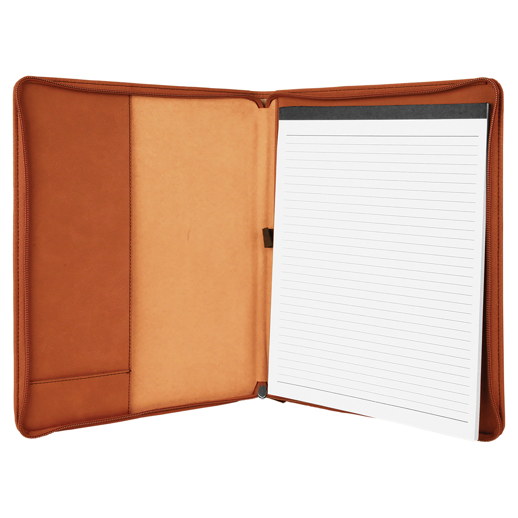 Rawhide Leatherette Portfolio with Zipper