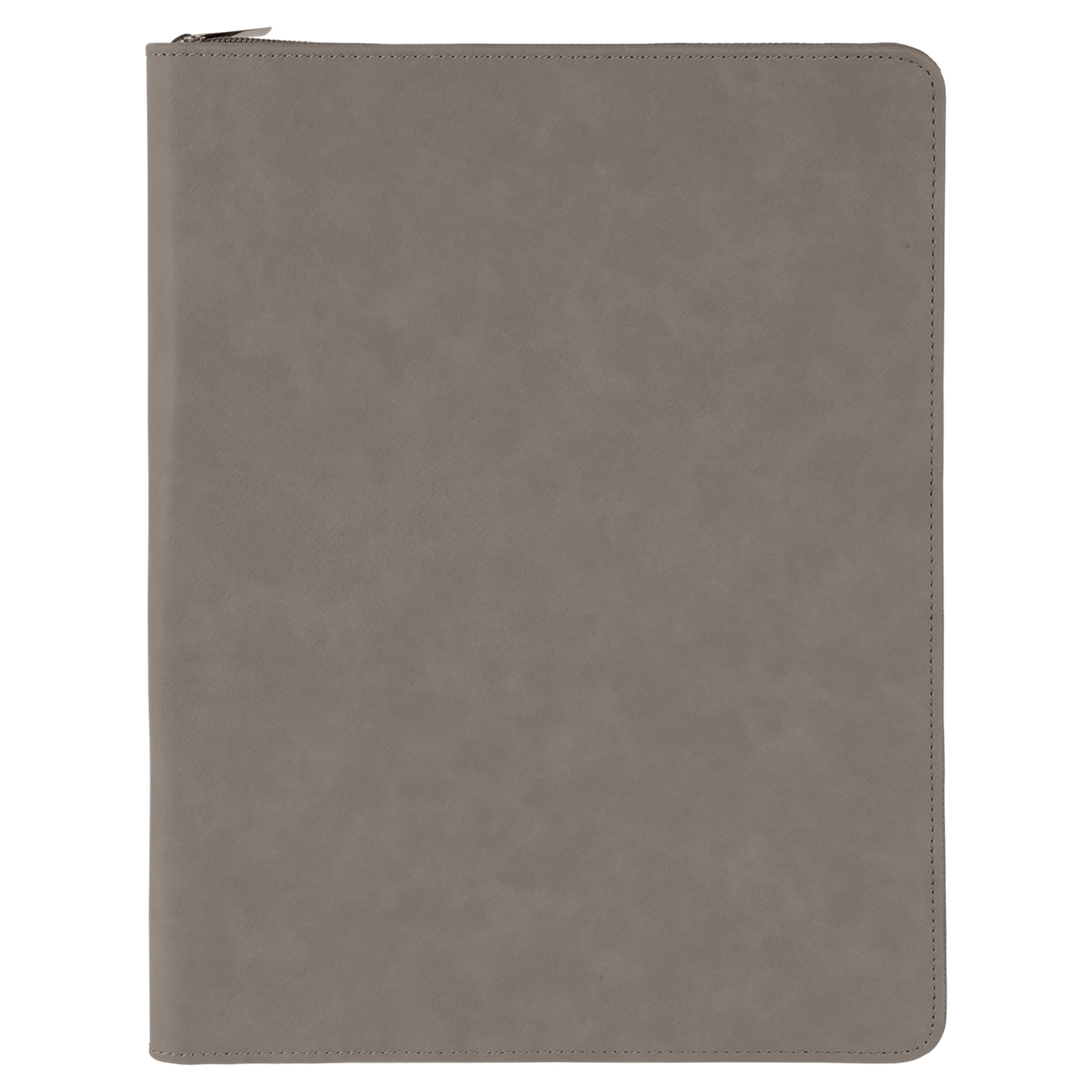 Leatherette Zipper Portfolio with Notepad – Gray preview