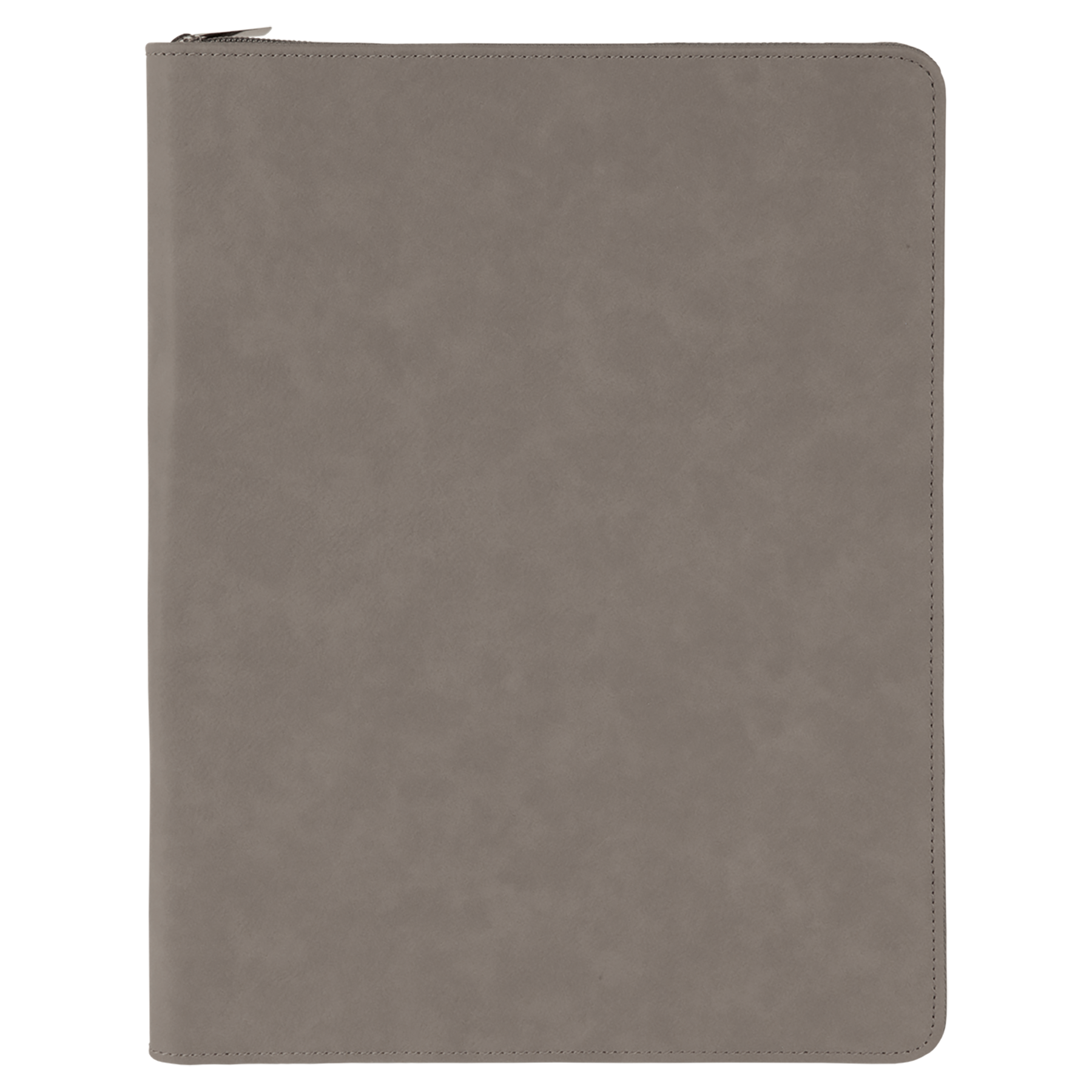 Gray Leatherette Portfolio with Zipper blank-preview