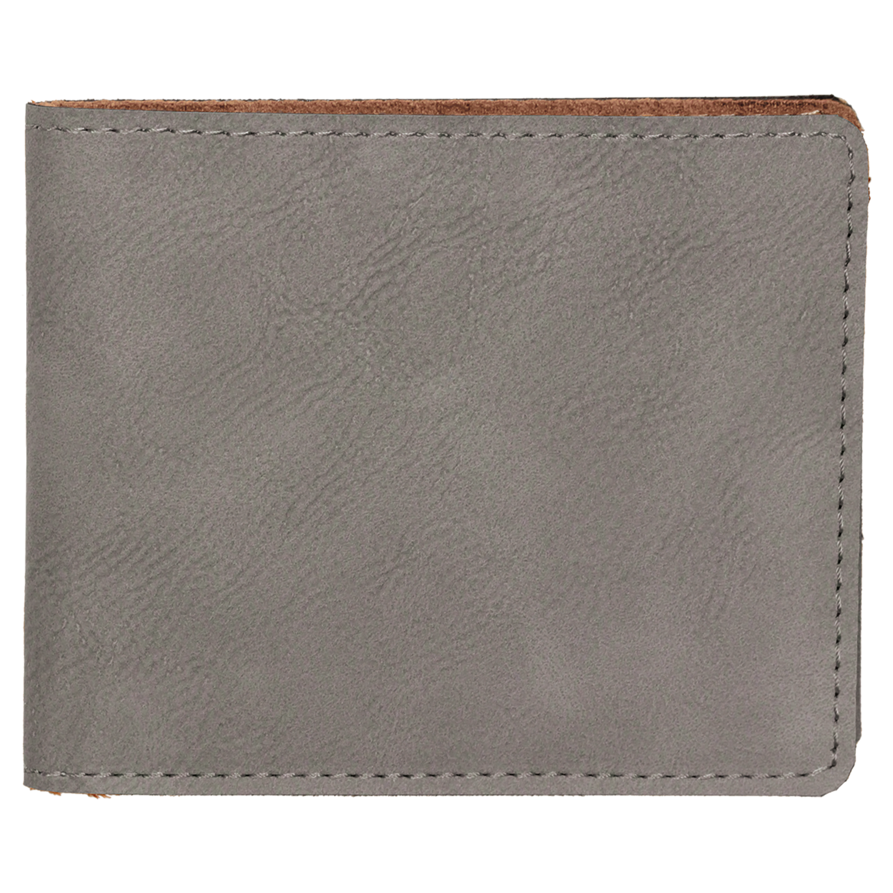 Gray Leatherette Bifold Wallet blank-preview
