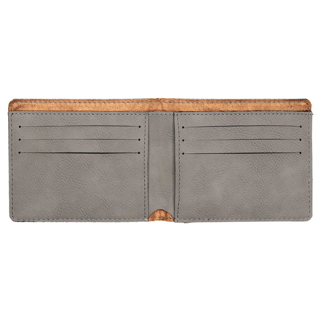 Gray Leatherette Bifold Wallet