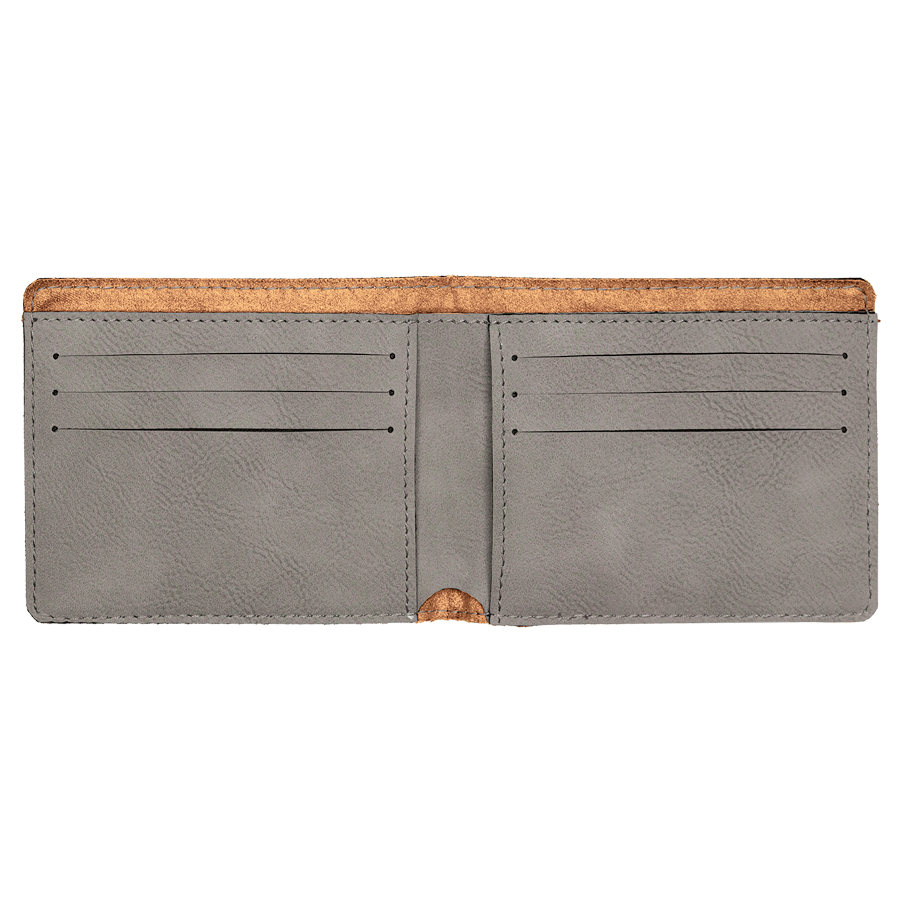 Gray Leatherette Bifold Wallet