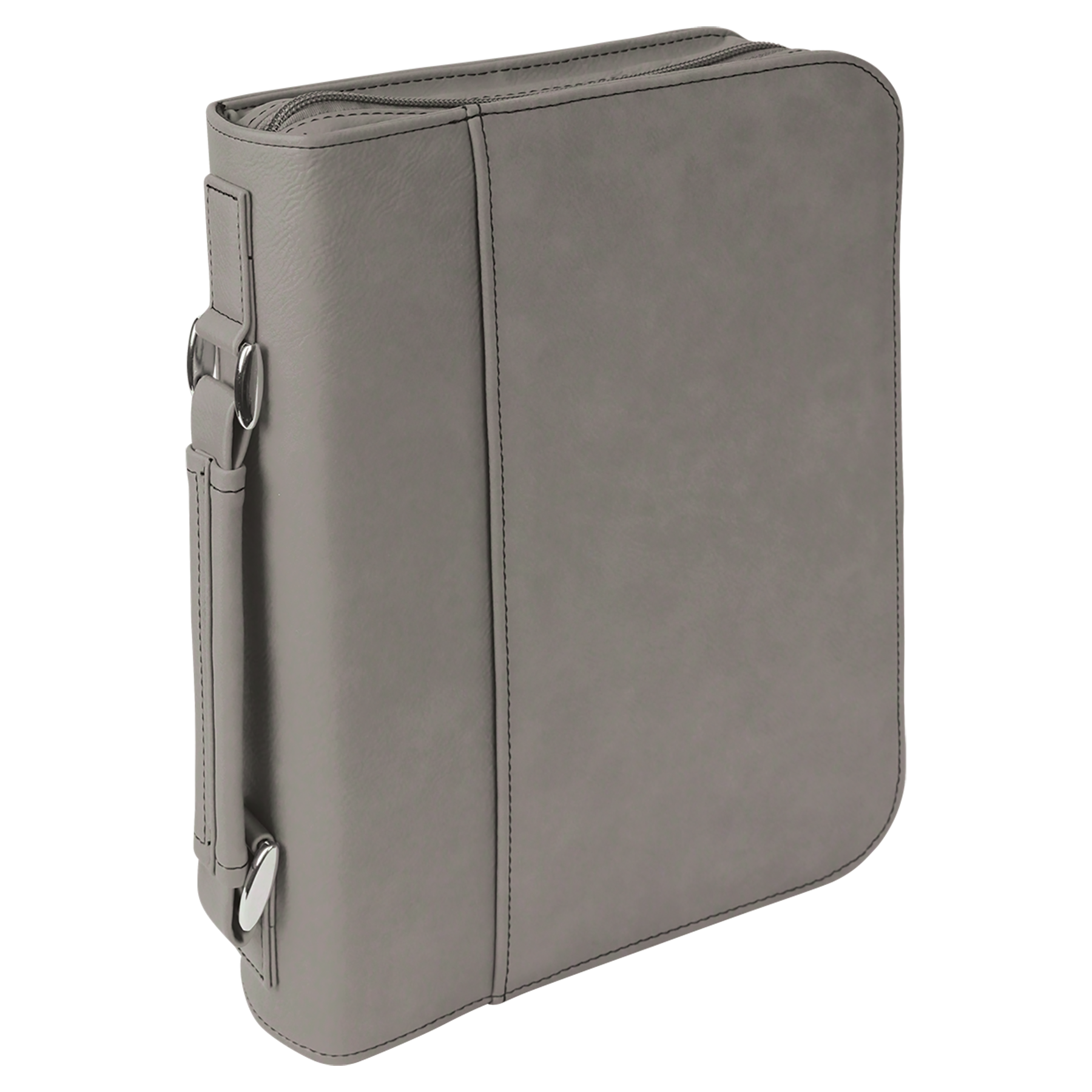 Gray Leatherette Book/Bible Cover with Zipper blank-preview