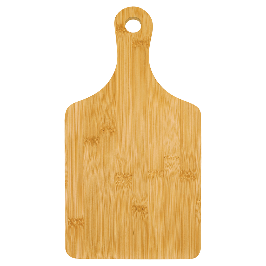 Bamboo Paddle Shaped Cutting Board with Drip Ring