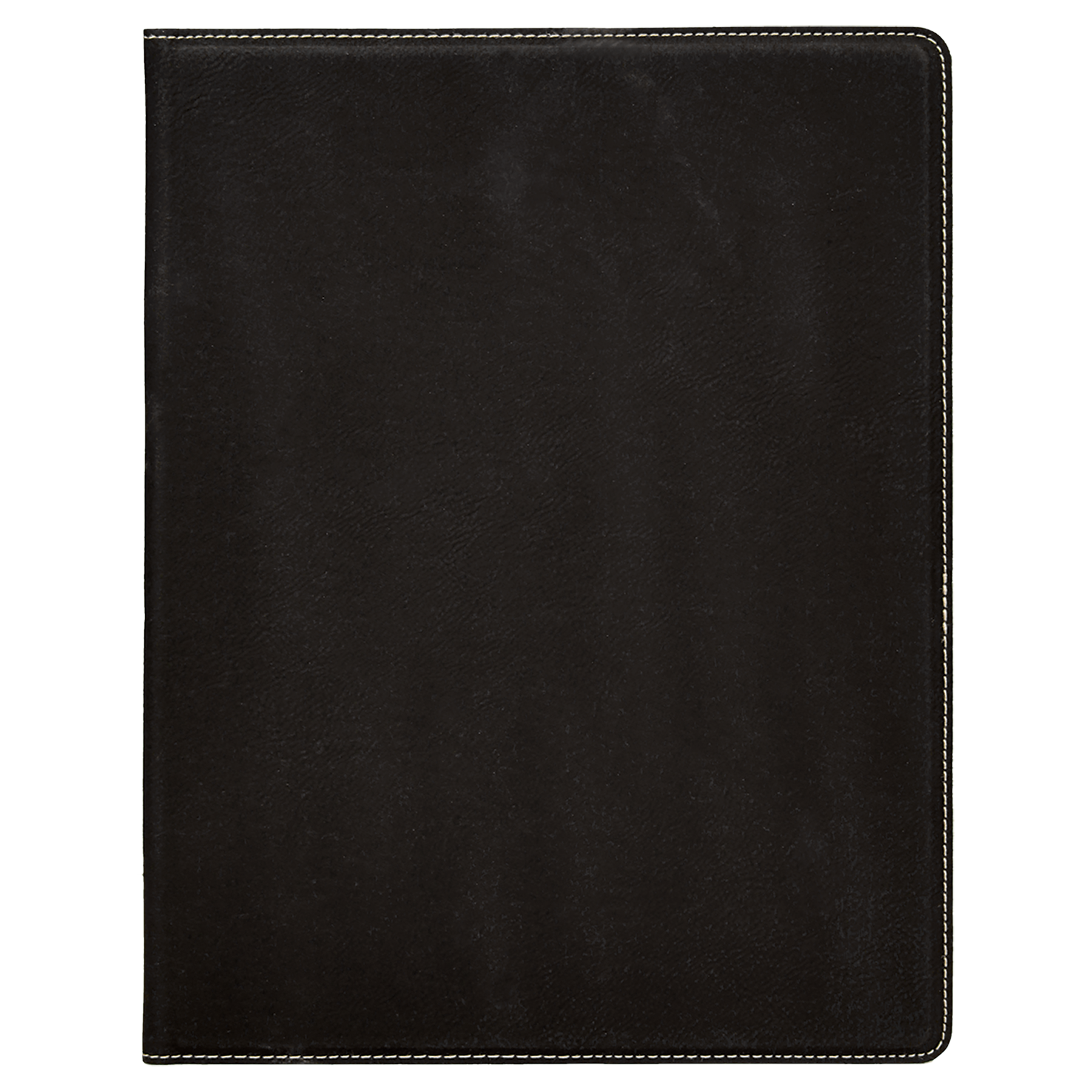 Black/Silver Leatherette Portfolio with Notepad