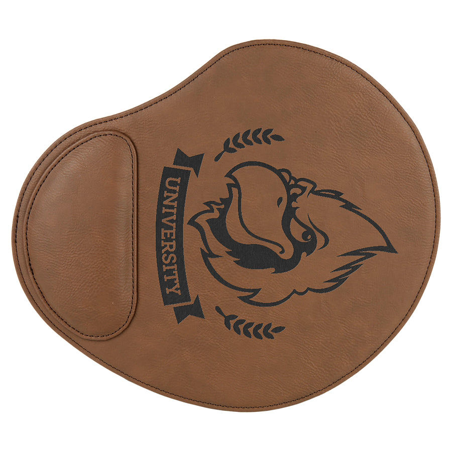Dark Brown Leatherette Mouse Pad