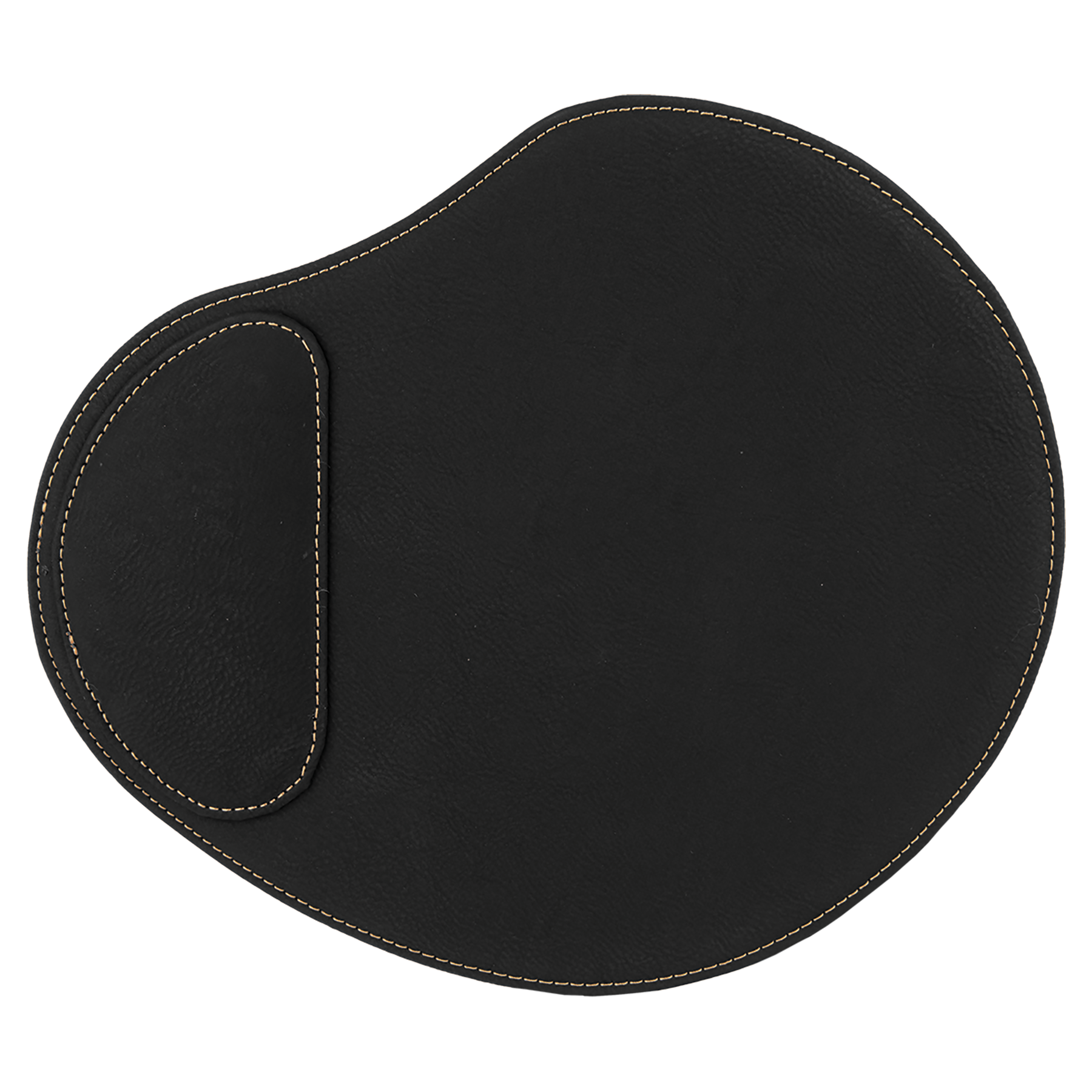 Black/Gold Leatherette Mouse Pad blank-preview
