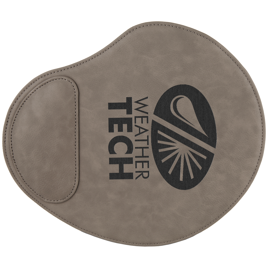 Gray Leatherette Mouse Pad