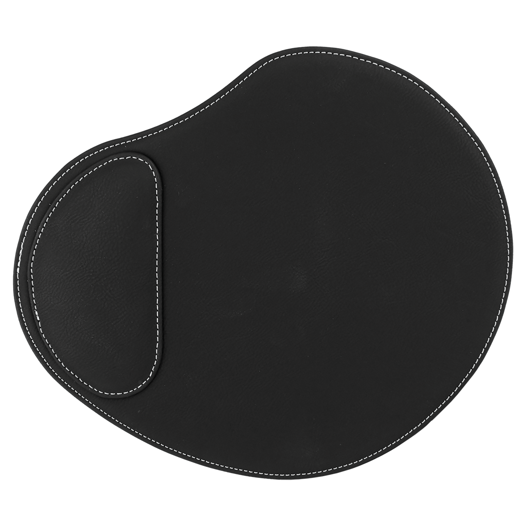 Black/Silver Leatherette Mouse Pad blank-preview
