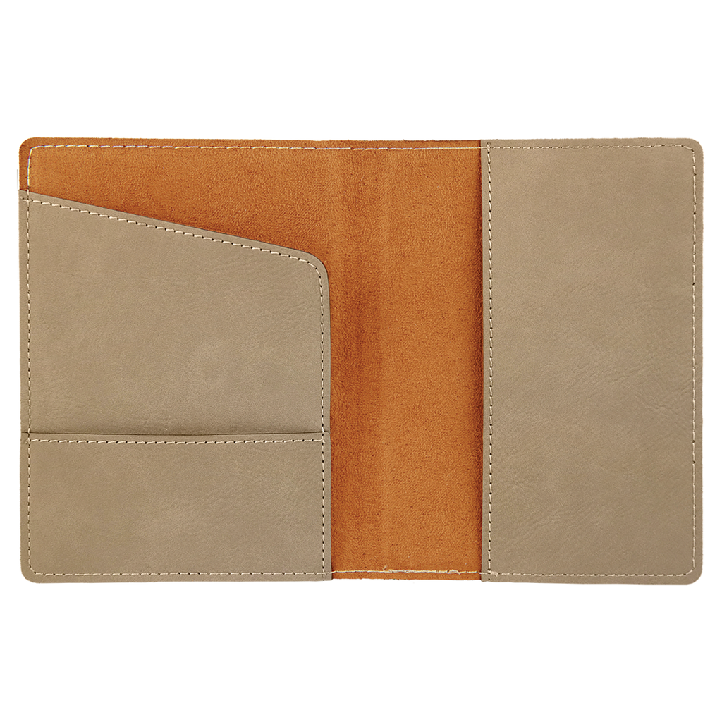Light Brown Leatherette Passport Holder