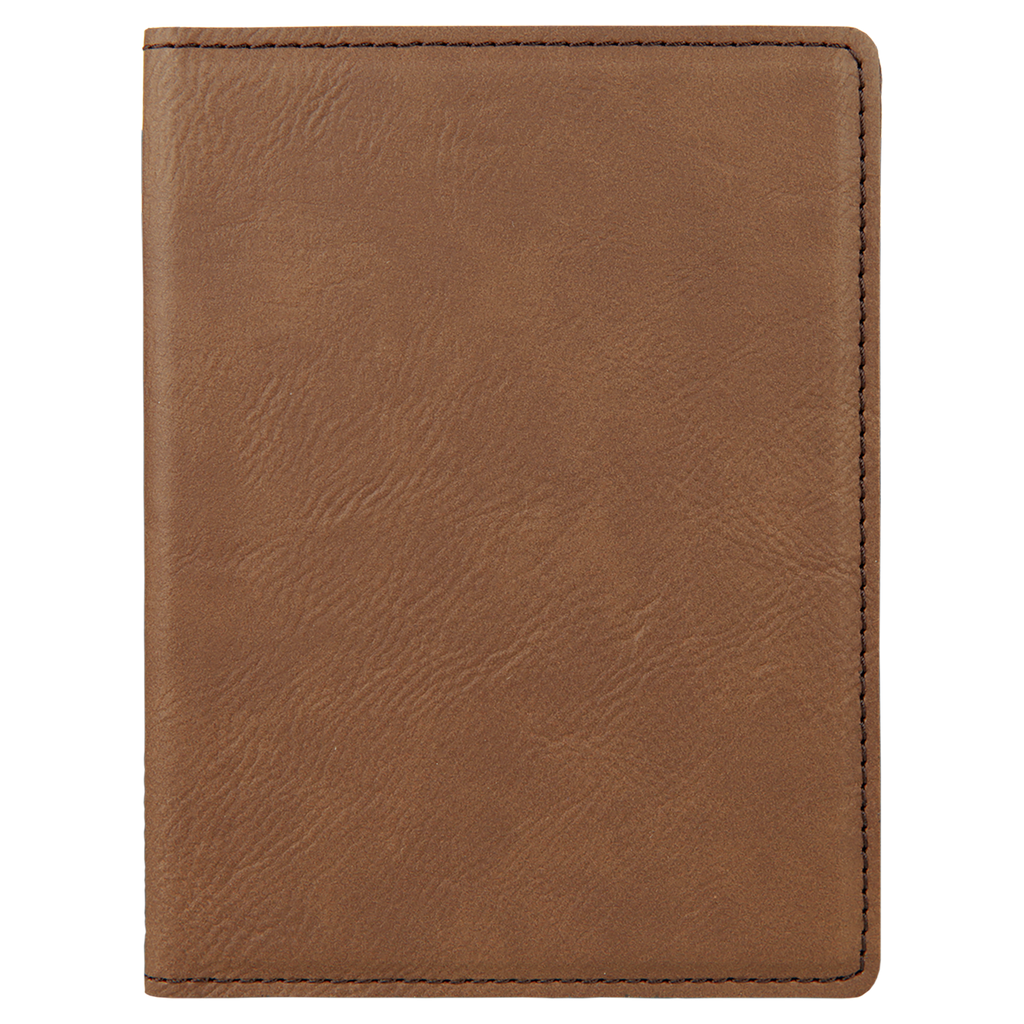Dark Brown Leatherette Passport Holder blank-preview
