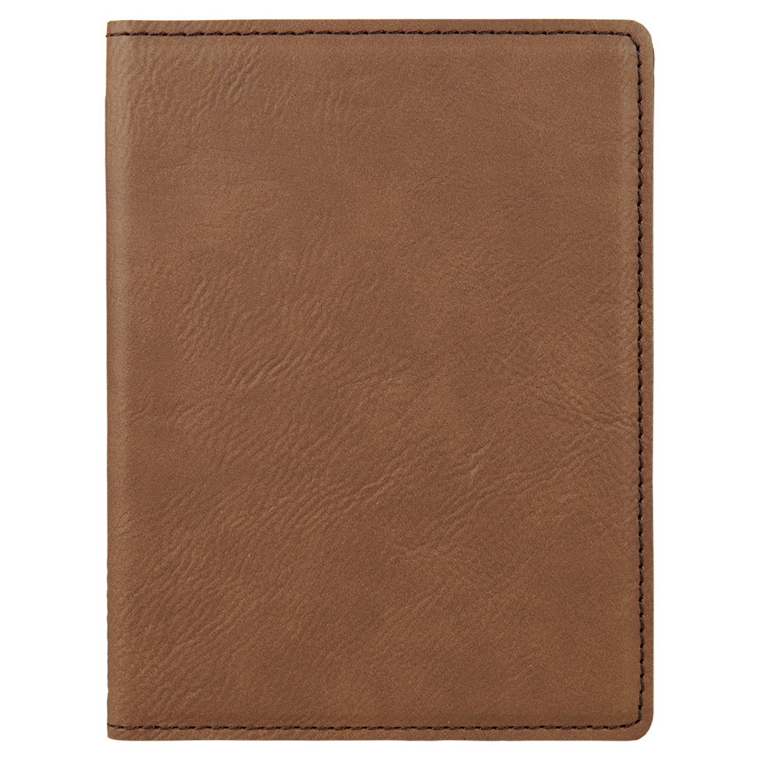 Leatherette Passport Holder – Dark Brown preview