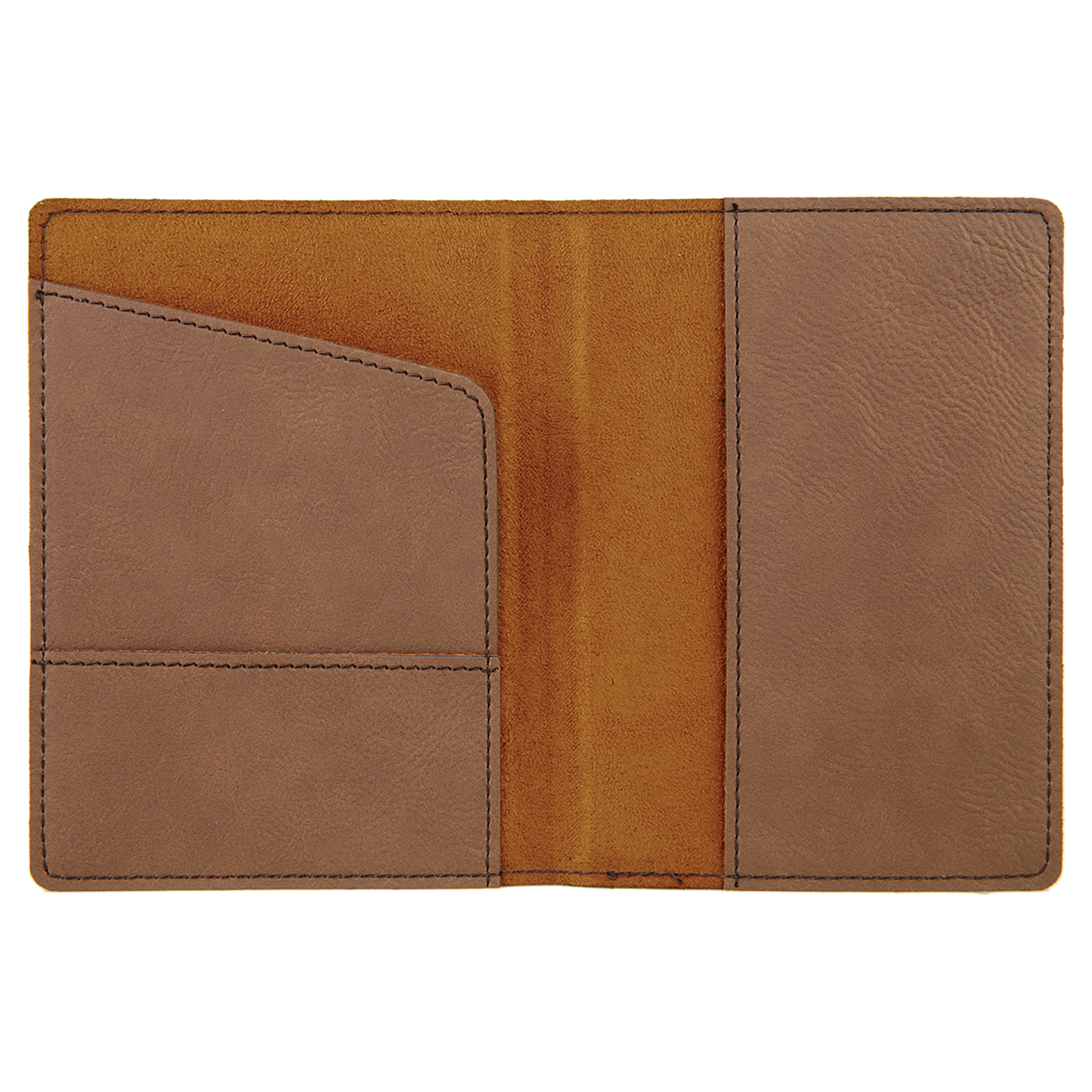 Dark Brown Leatherette Passport Holder