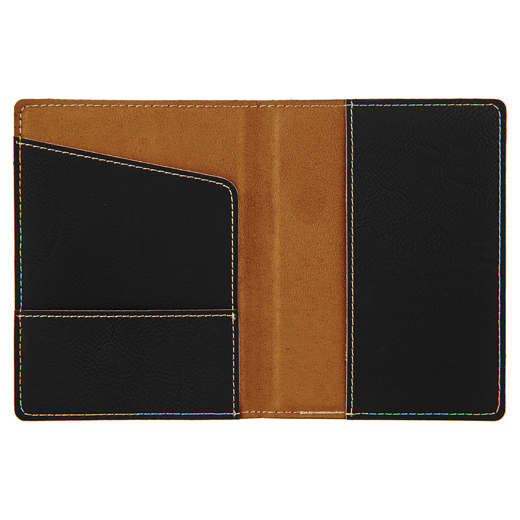 Black/Gold Leatherette Passport Holder
