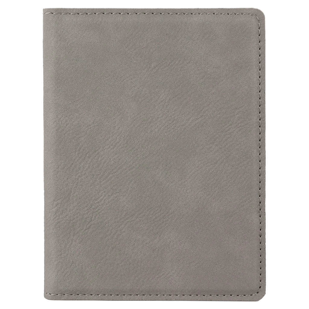 Gray Leatherette Passport Holder blank-preview