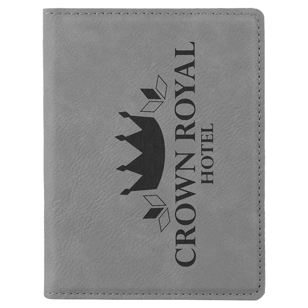 Gray Leatherette Passport Holder
