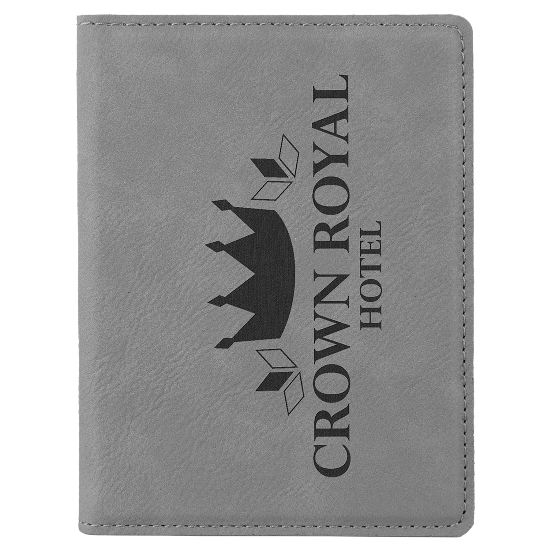 Gray Leatherette Passport Holder