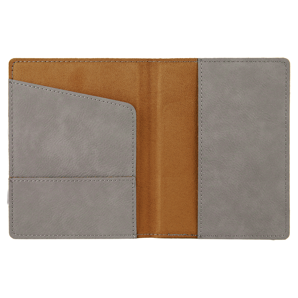 Gray Leatherette Passport Holder