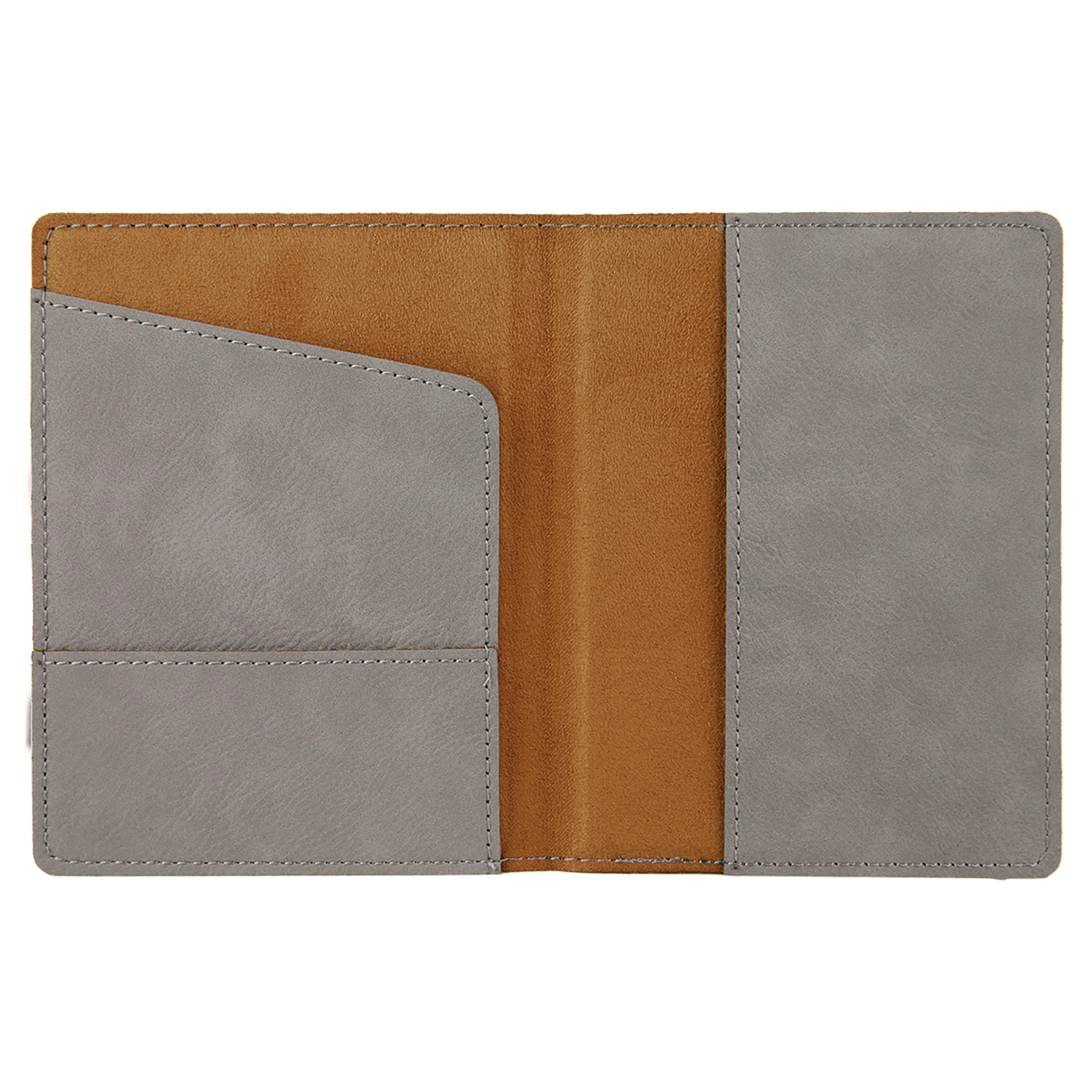 Gray Leatherette Passport Holder