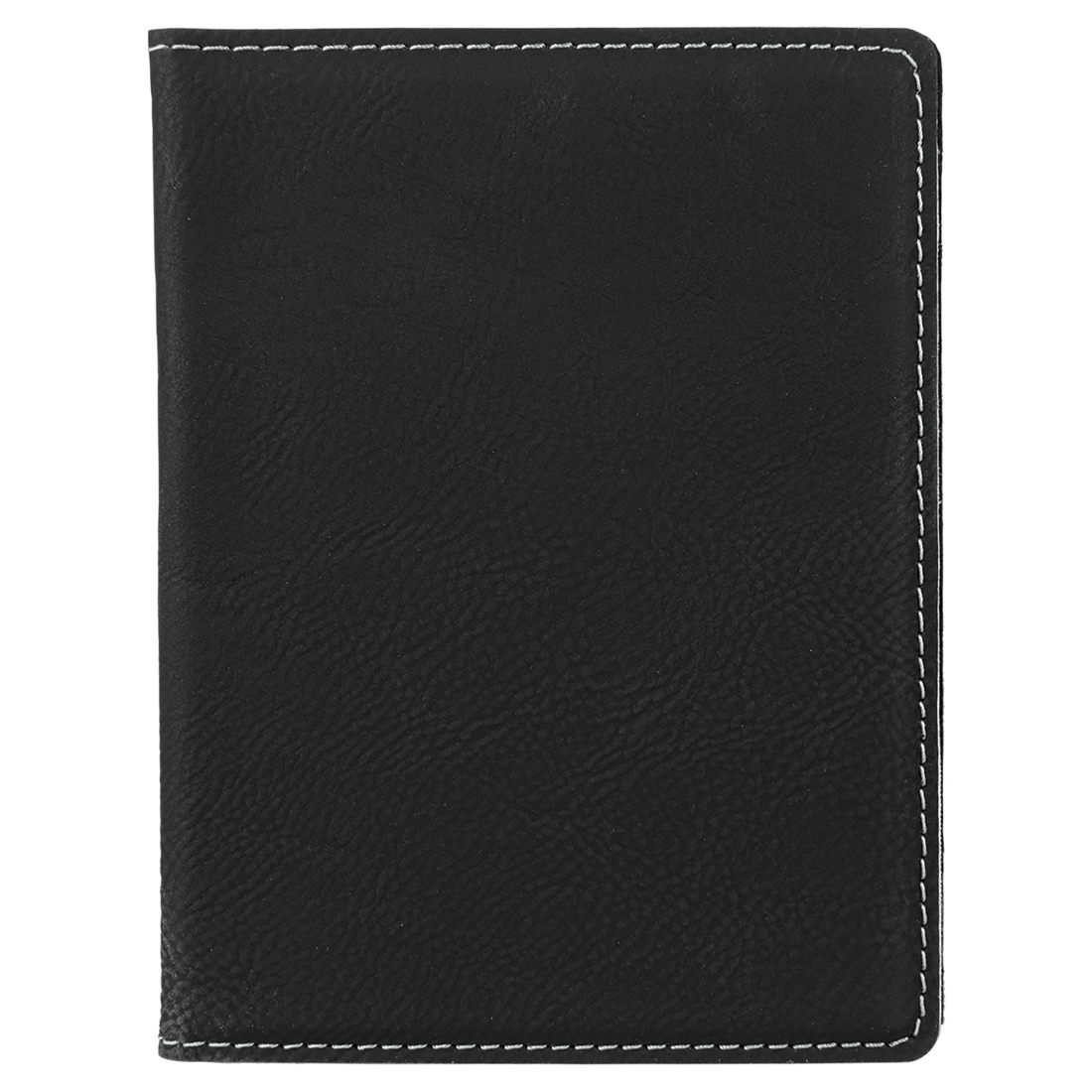 Leatherette Passport Holder – black (Silver preview