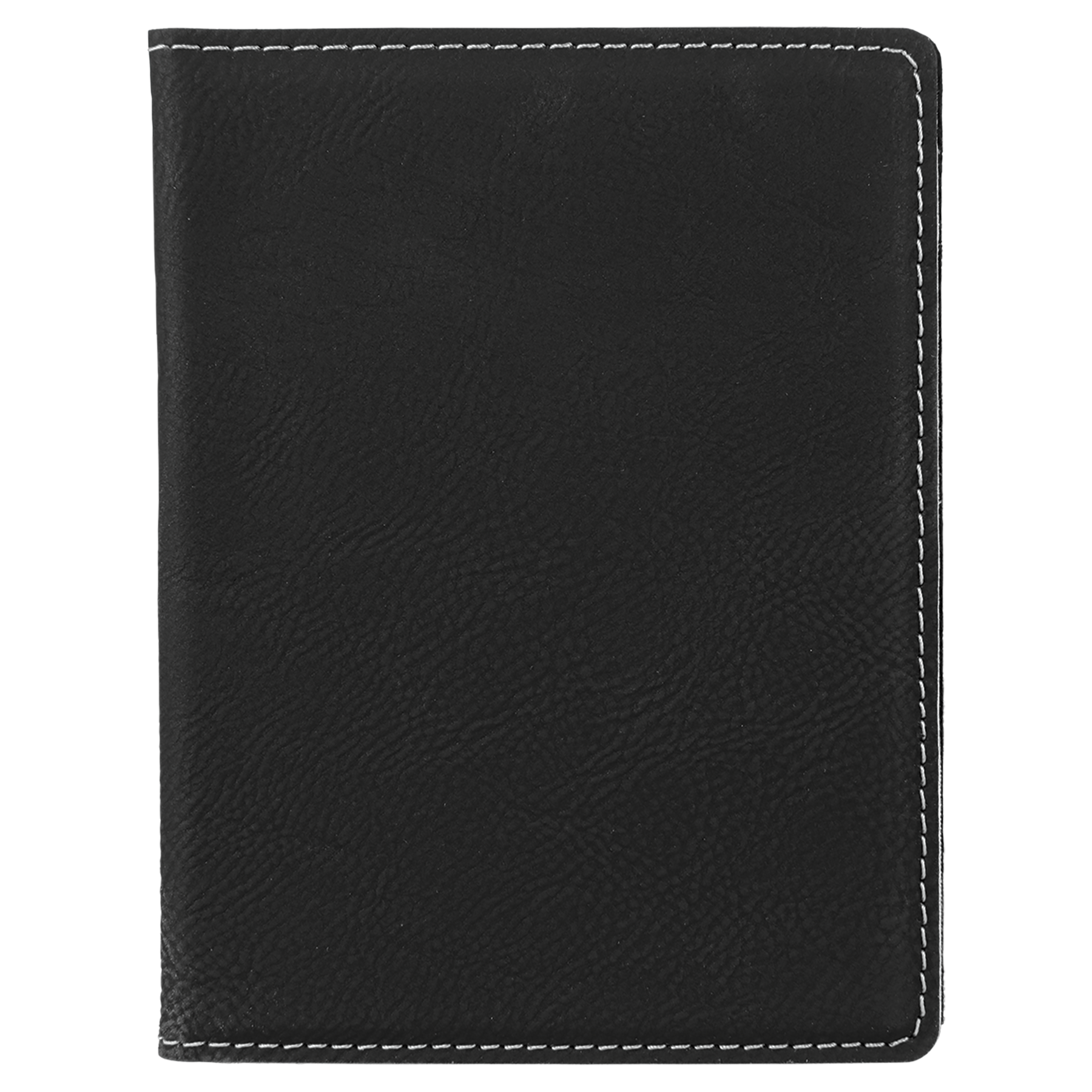 Black/Silver Leatherette Passport Holder blank-preview