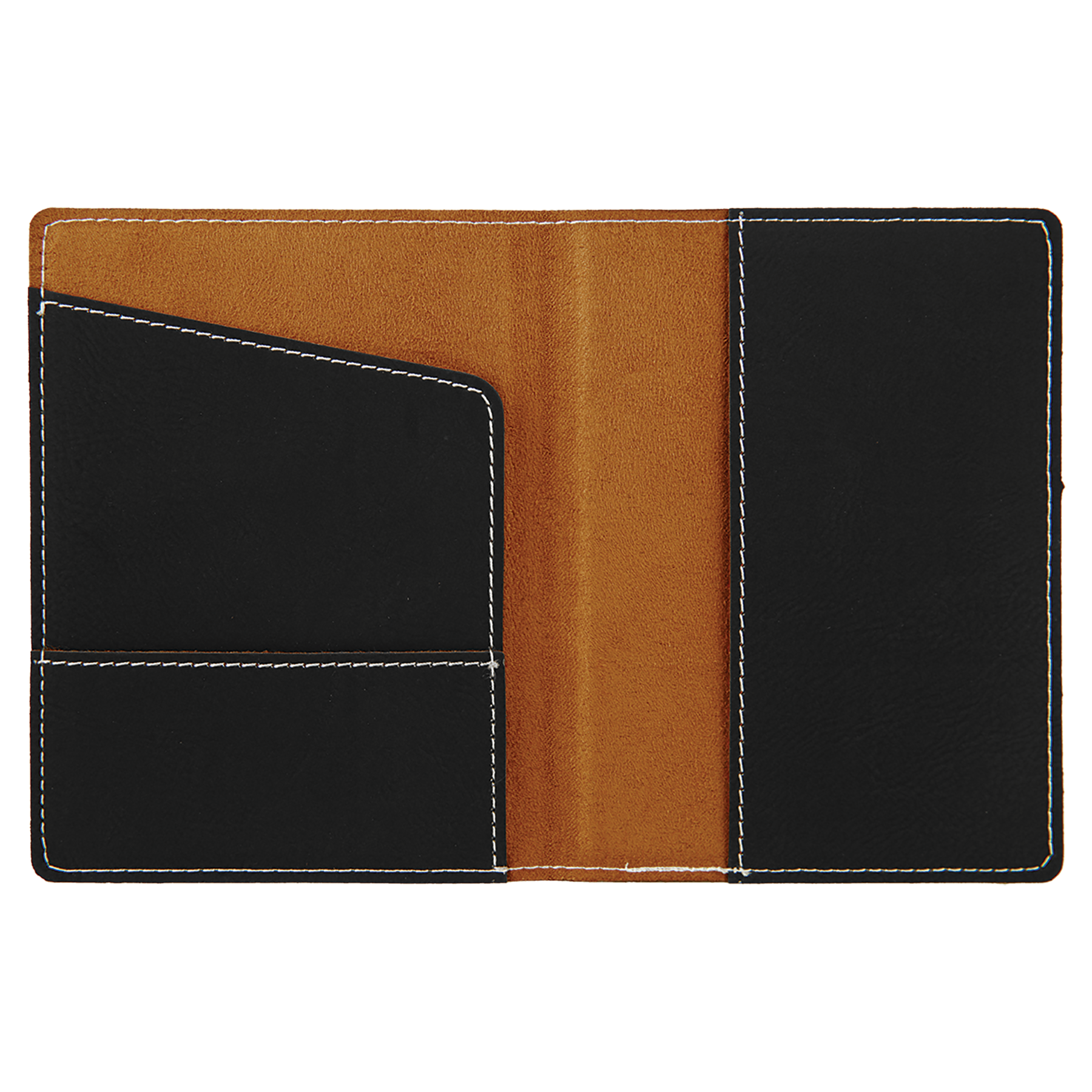 Black/Silver Leatherette Passport Holder