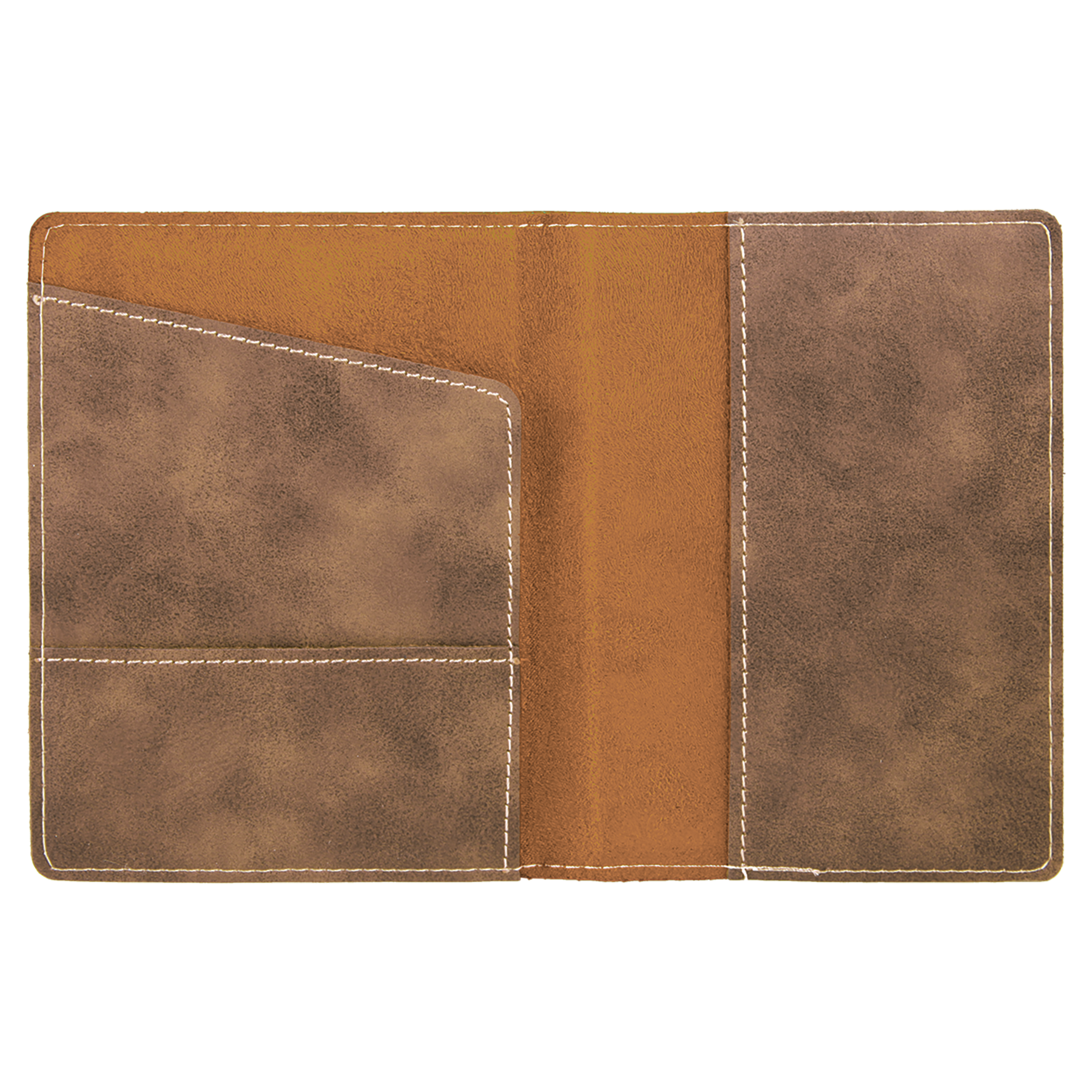 Rustic/Gold Leatherette Passport Holder