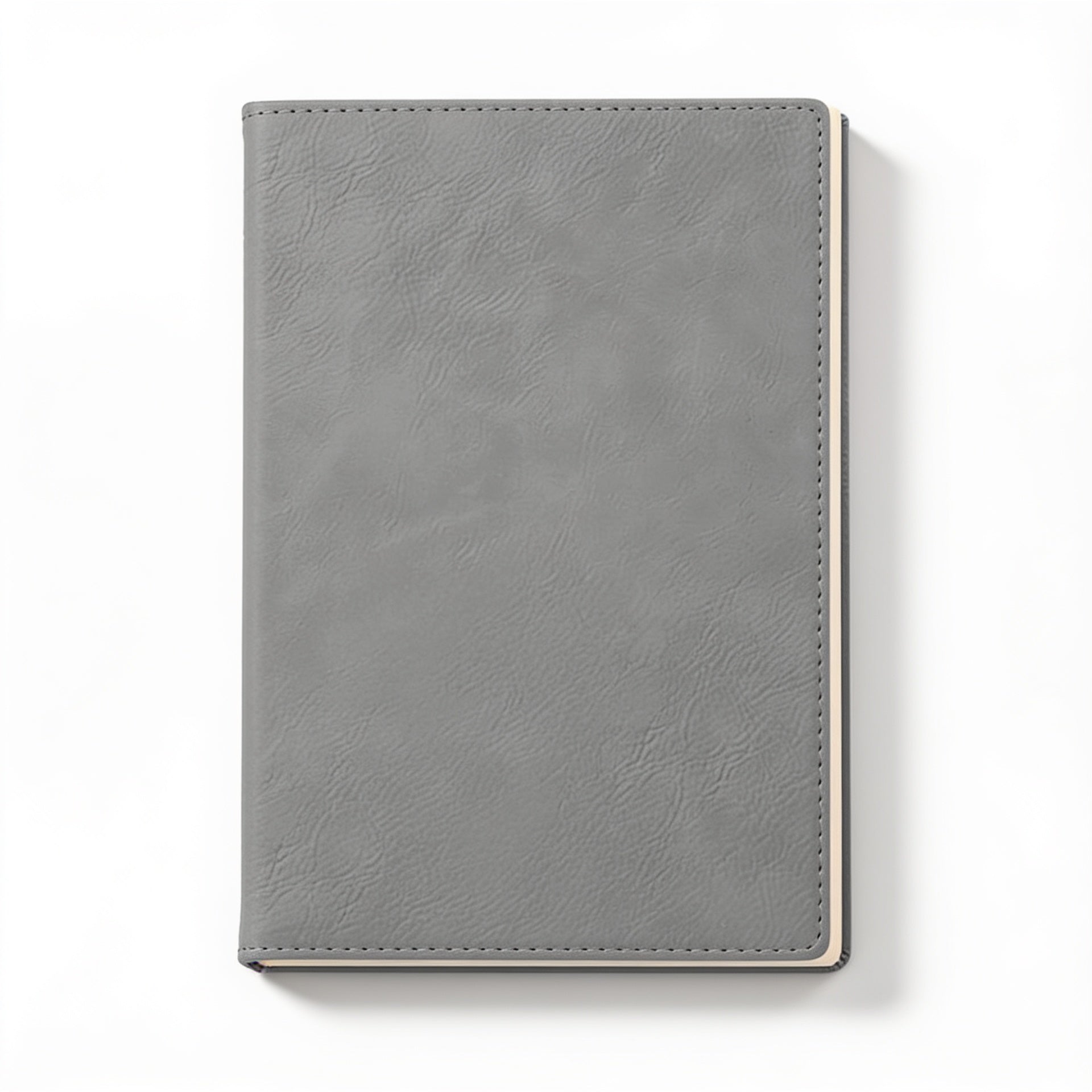 Gray Leatherette Journal blank-preview-flat