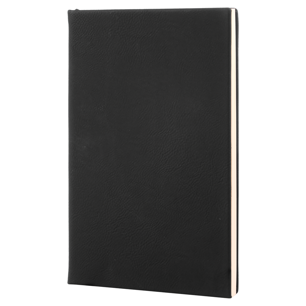 Black/Silver Leatherette Journal blank-preview