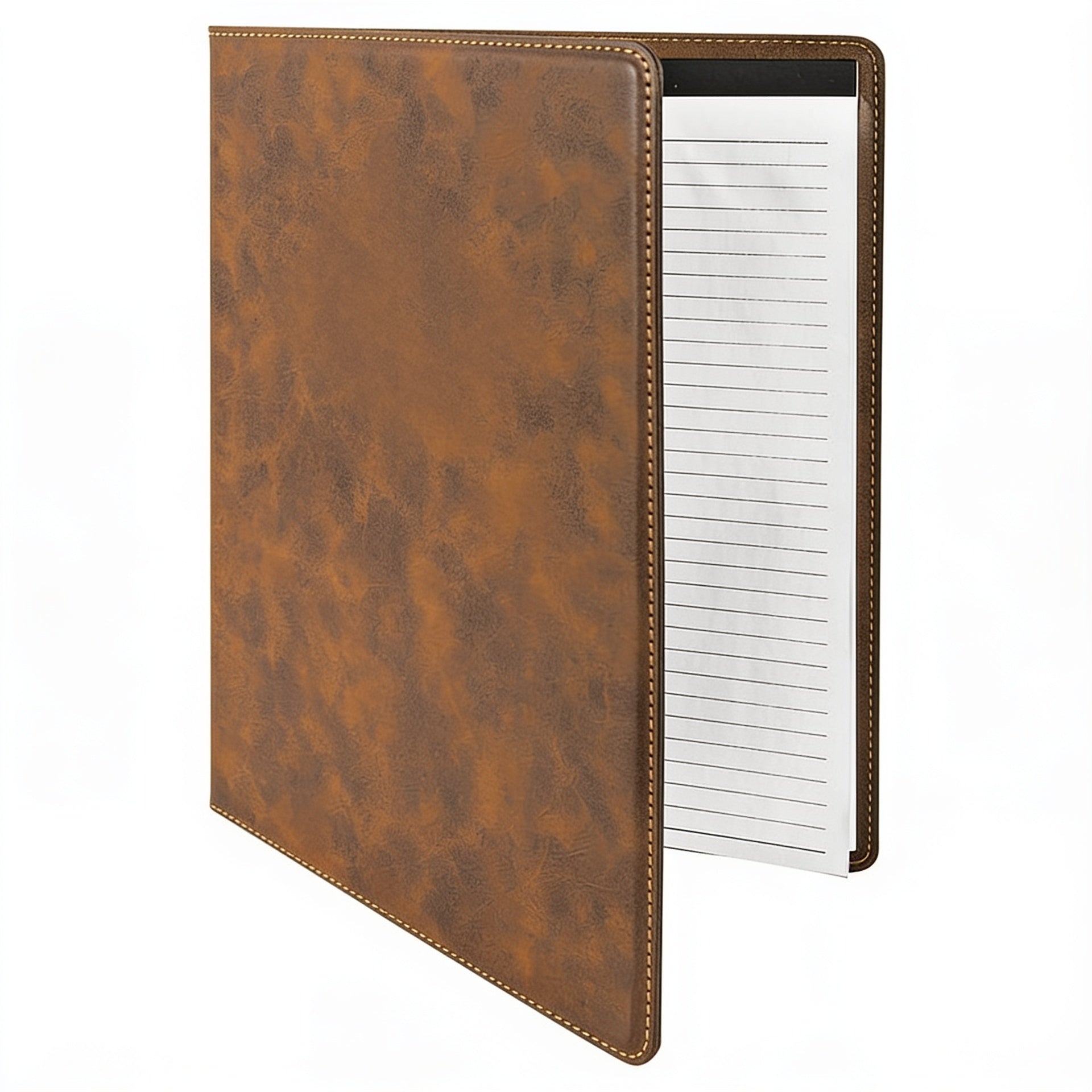 Rustic/Gold Leatherette Portfolio with Notepad blank-preview
