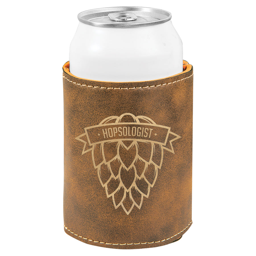Rustic/Gold Leatherette Beverage Holder