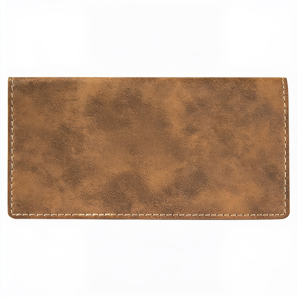 Rustic/Gold Leatherette Checkbook Cover blank-preview
