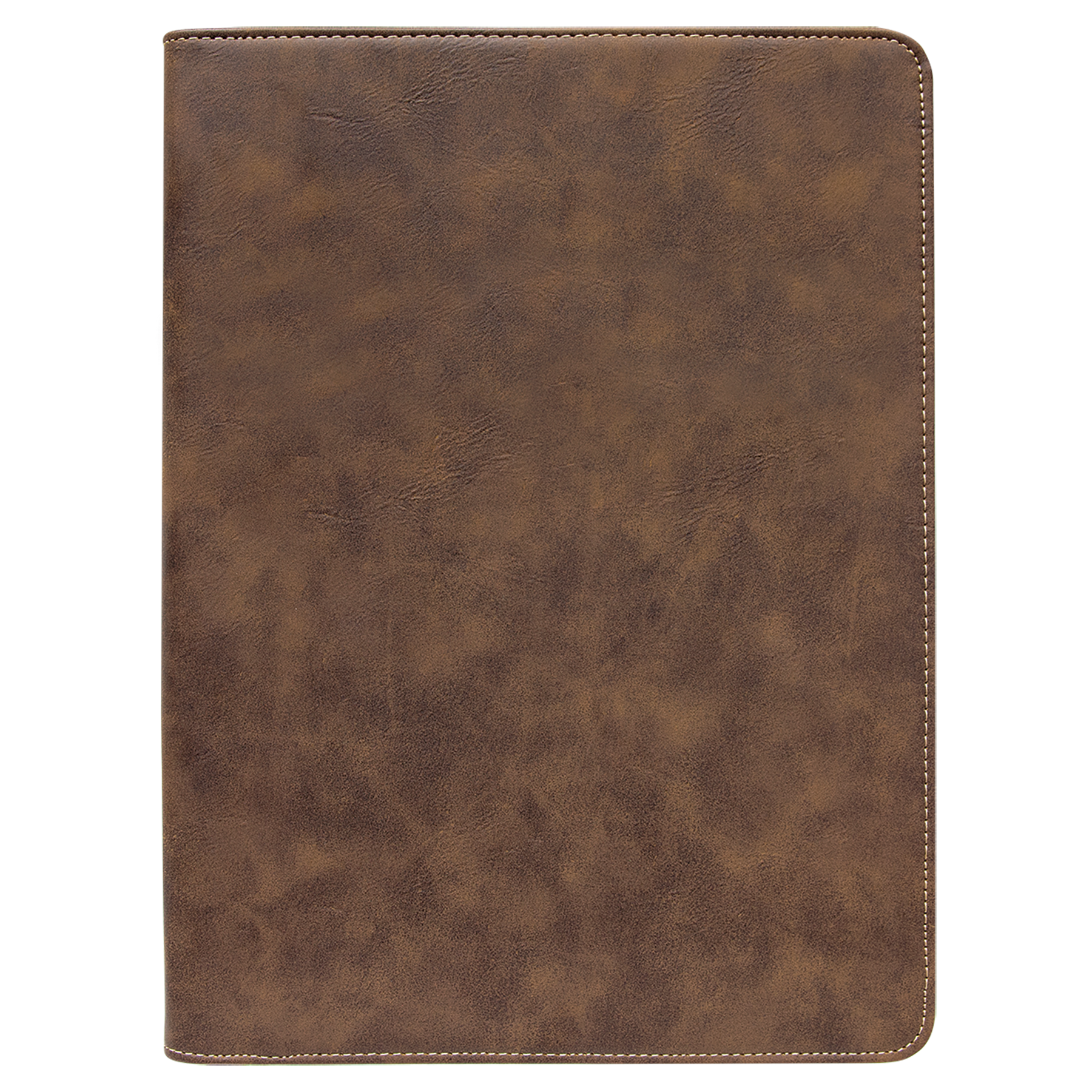 Rustic/Gold Leatherette Portfolio with Zipper