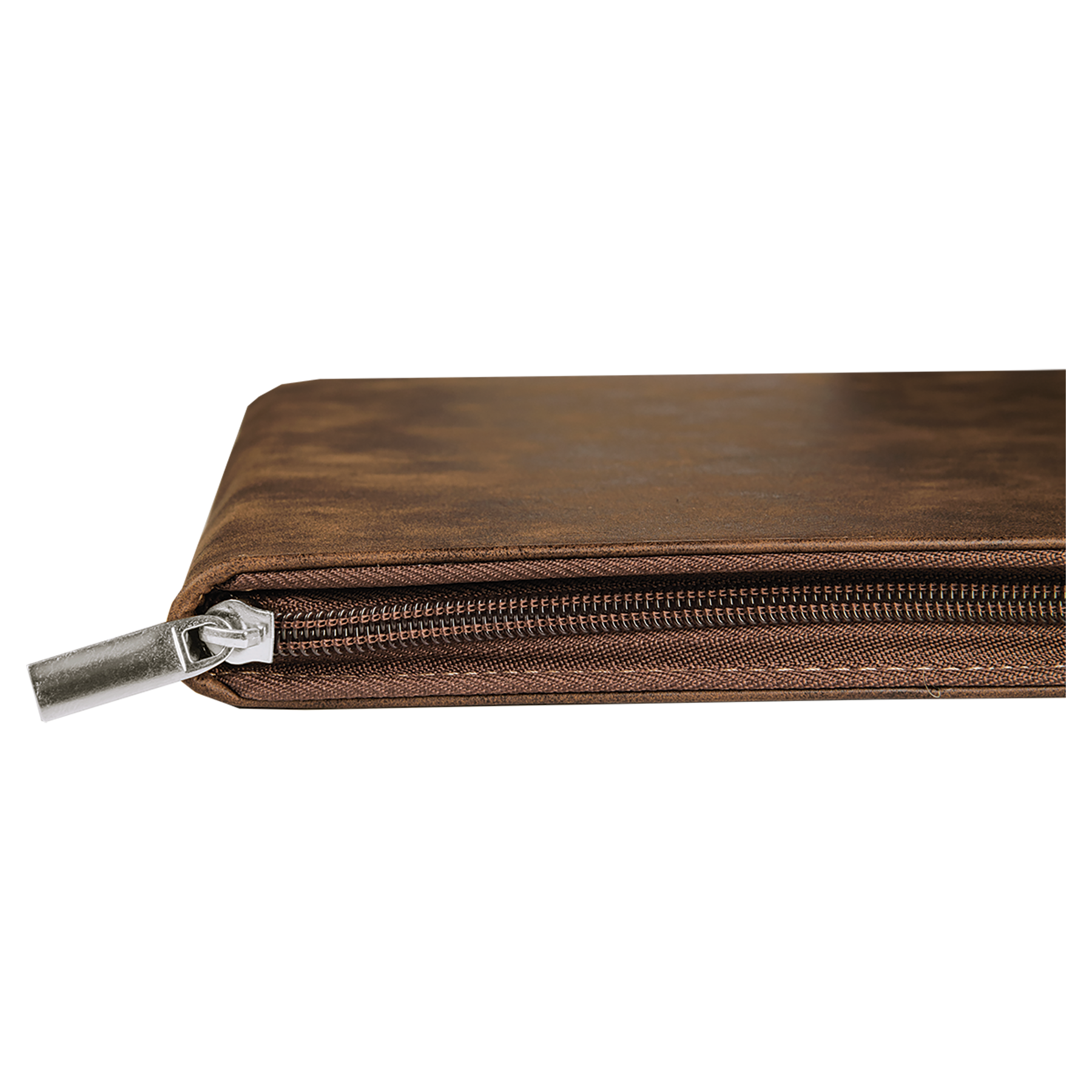 Rustic/Gold Leatherette Portfolio with Zipper