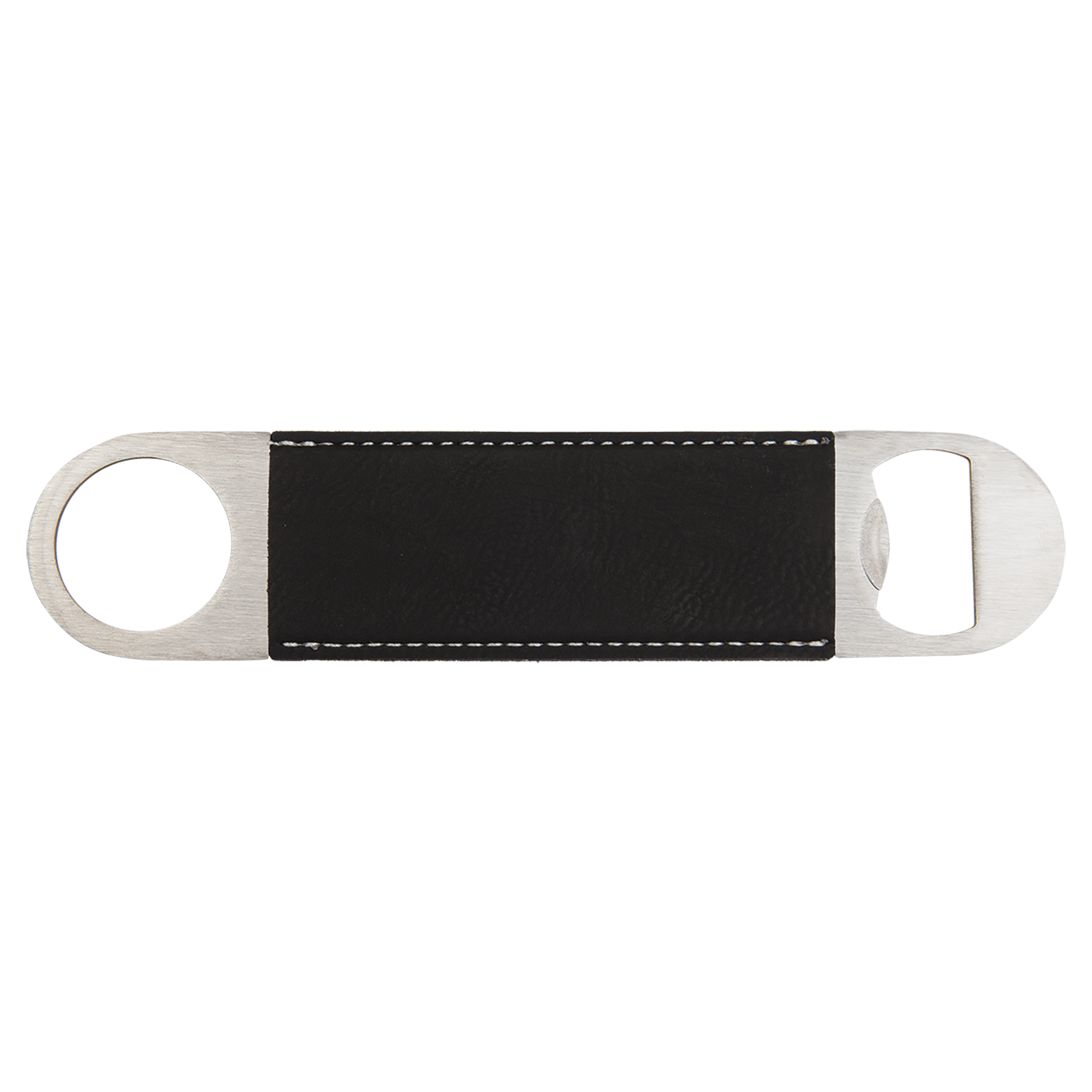 Black/Silver Leatherette Bottle Opener blank-preview
