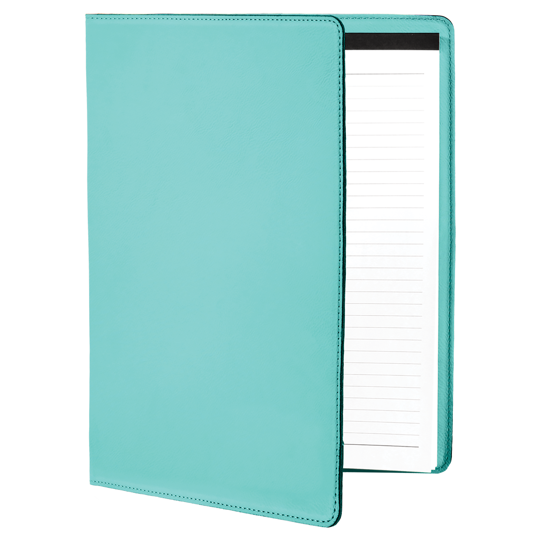 Teal Leatherette Portfolio with Notepad blank-preview