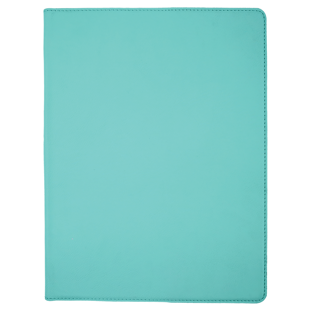 Teal Leatherette Portfolio with Notepad