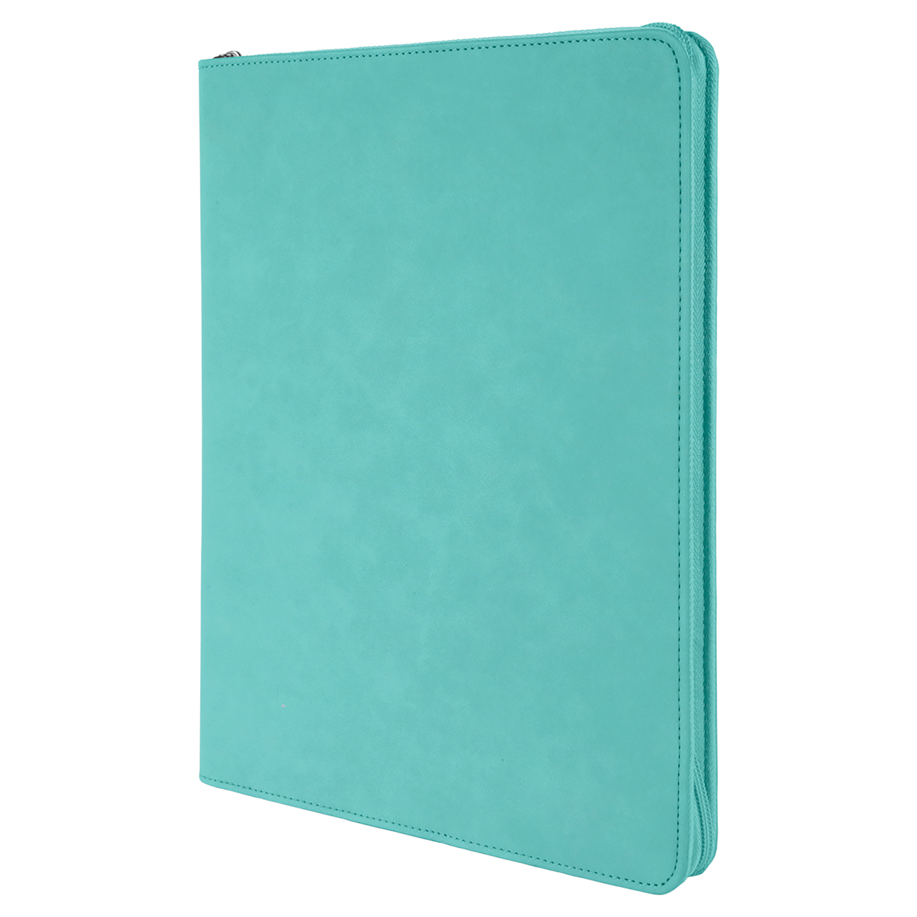 Teal Leatherette Portfolio with Zipper blank-preview
