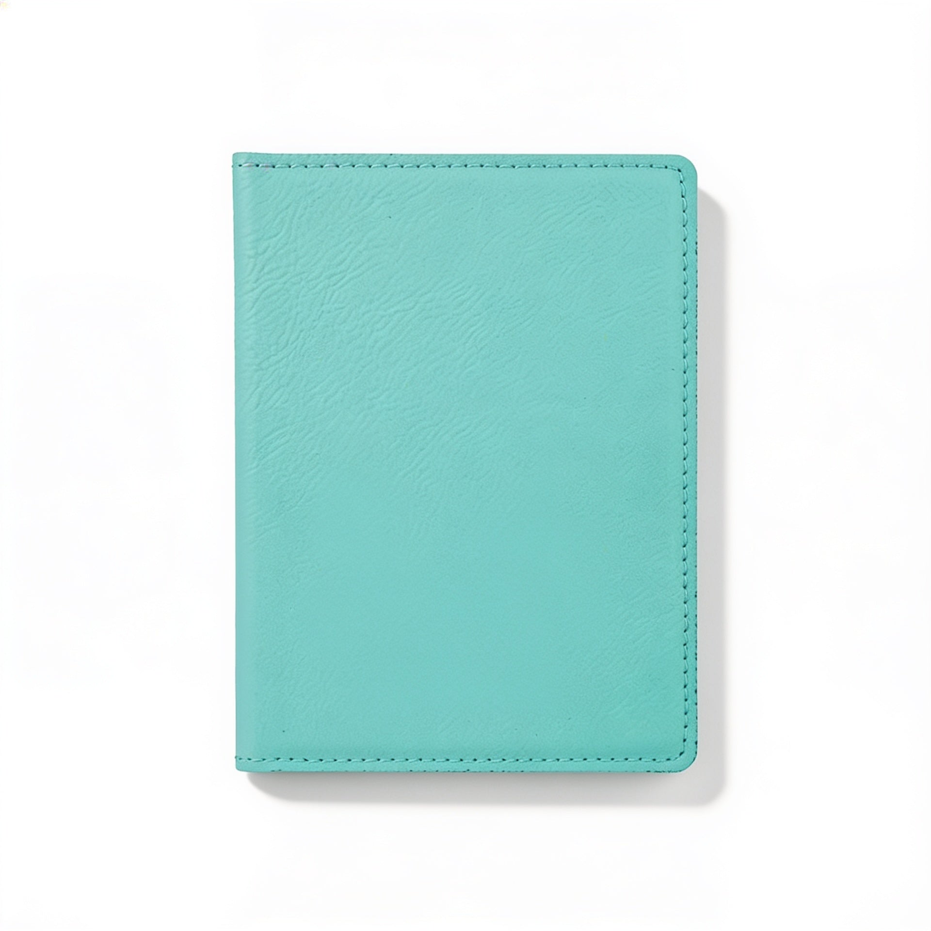 Teal Leatherette Passport Holder blank-preview-flat