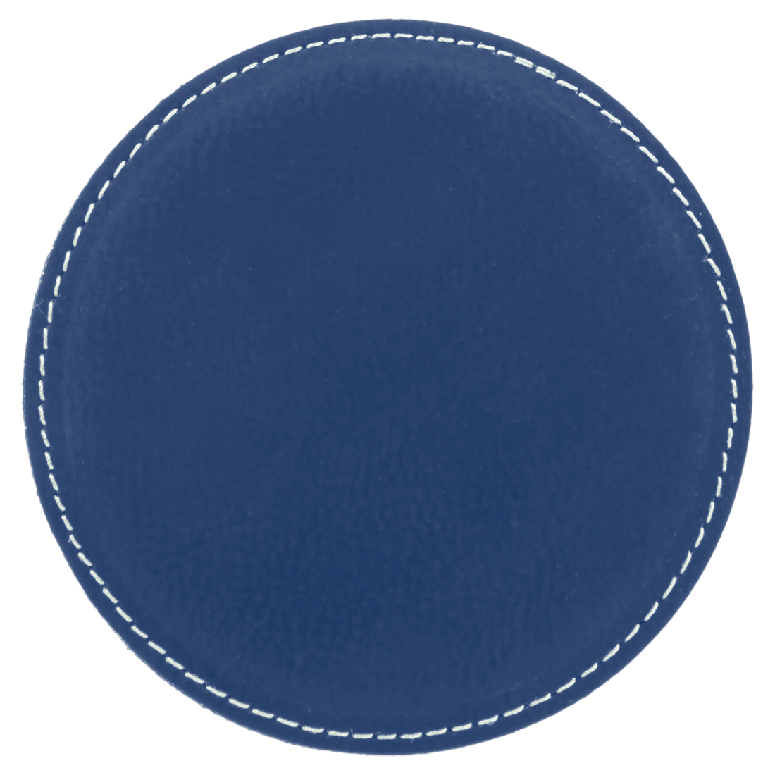 Blue/Silver Round Leatherette Coaster preview